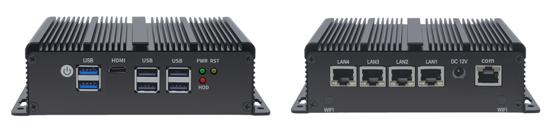 4网口迷你型无风扇BOX工控机 MIS-EPIC02-4L/J4125