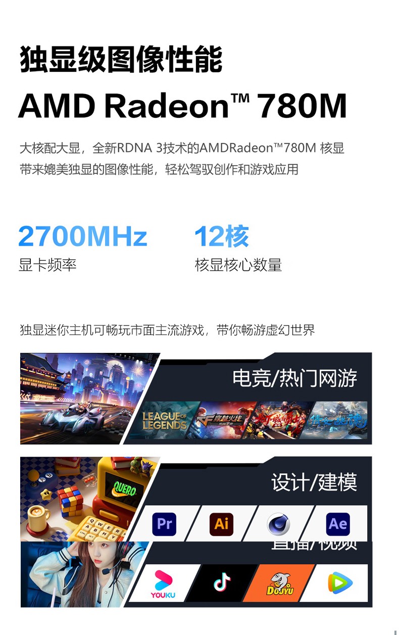 AMD低功耗迷你电脑主机